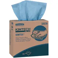 Kimtech® Wipers Pop-Up Box, 8 4/5" x 16 4/5", Blue, 5/Case