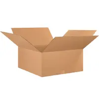 Corrugated Boxes, 25" x 25" x 12", Kraft, 15/Bundle; 150/Skid