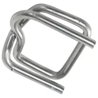Heavy-Duty Wire Poly Strapping Buckles, 1/2", Silver, 1000/Case