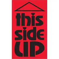 Tape Logic® Labels, "This Side Up", 3" x 5", Fluorescent Red, 500/Roll