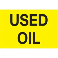 Tape Logic® Labels, "Used Oil", 2" x 3", Fluorescent Yellow, 500/Roll