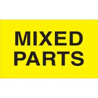 Tape Logic® Labels, "Mixed Parts", Fluorescent Yellow, 500/Roll