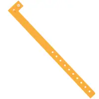 Day-Glo Plastic Wristbands, 3/4" x 10", Orange, 500/Case