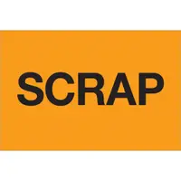Tape Logic® Labels, "Scrap", 2" x 3", Fluorescent Orange, 500/Roll