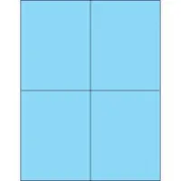 Tape Logic® Rectangle Laser Labels, 4 1/4" x 5 1/2", Pastel Blue, 400/Case