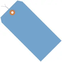 Shipping Tags, Pre-Wired, 13 Pt., 8" x 4", Dark Blue 500/Case