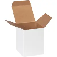 Reverse Tuck Folding Cartons, 3" x 3" x 4", White, 250/Case
