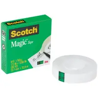 Scotch® 810 Magic Tape (Permanent), 2.5 Mil, 1" x 36 yds., Transparent, 12/Case