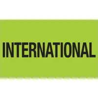 Tape Logic® Labels, "International", 3" x 5", Fluorescent Green, 500/Roll