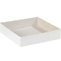 Deluxe Gift Box Bottoms, 14" x 14" x 3", White, 50/Case