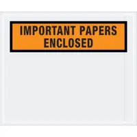 Tape Logic® "Important Papers Enclosed" Envelopes, 10" x 12", Orange, 500/Case
