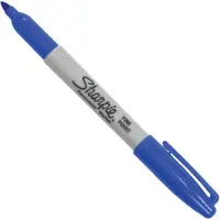 Sharpie® Fine Point Permanent Markers, Blue, 12/Case
