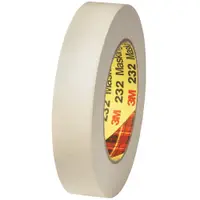 3M™ 232 Masking Tape, 6.3 Mil, 1" x 60 yds., Tan, 12/Case