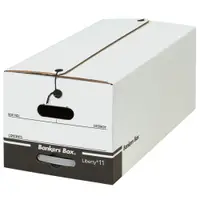 File Storage Boxes, 24" x 12" x 10 1/4", String and Button, White, 12/Case