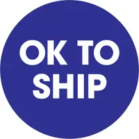 Tape Logic® Labels, "OK To Ship", 2" Circle, Blue, 500/Roll