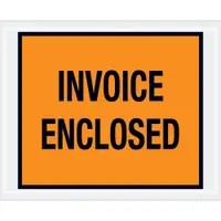 Tape Logic® "Invoice Enclosed" Envelopes, 4 1/2" x 5 1/2", Orange, 1000/Case