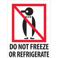 Tape Logic® Labels, "Do Not Freeze or Refrigerate", 3" x 4", Red/White/Black, 500/Roll