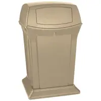 Rubbermaid® Ranger® Trash Can, 45 Gallon, 2-Way, Beige, 1/Each