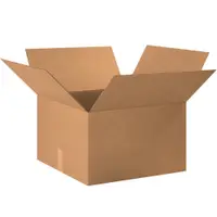 Corrugated Boxes, 20" x 20" x 12", Kraft, 15/Bundle; 150/Skid
