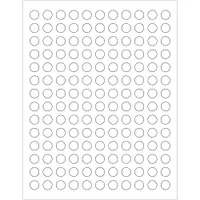Tape Logic® Circle Laser Labels, 1/2", White, 15400/Case
