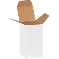 Reverse Tuck Folding Cartons, 2" x 2" x 4", White, 1000/Case