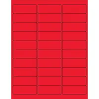 Tape Logic® Removable Rectangle Laser Labels, 2 5/8" x 1", Fluorescent Red, 3000/Case