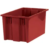 Stack & Nest Containers, 16" x 10" x 8 7/8", Red, 6/Case