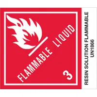 Tape Logic® Labels, "Resin Solution", 4" x 4 3/4", Red/White/Black, 500/Roll