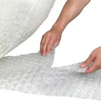 Perforated Heavy-Duty Air Bubble Rolls, 1/2" x 12" x 250', Clear, 4/Each