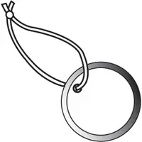 Metal Rim Tags, Pre-Strung, 2", White, 100/Case