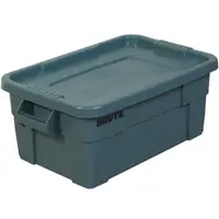 Brute® Totes with Lid, 28" x 18" x 11", Gray, 1/Each