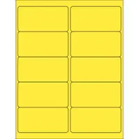 4 x 2" Yellow Rectangle Laser Labels 100 SHEETS
