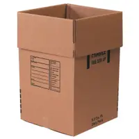 Dish Pack Boxes, 18" x 18" x 28", Kraft, 5/Bundle; 60/Skid
