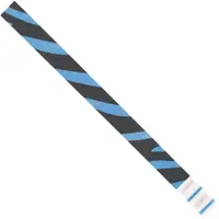 Tyvek® Wristbands, 3/4" x 10", Blue Zebra Stripe, 500/Case