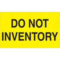 Tape Logic® Labels, "Do Not Inventory", 3" x 5", Fluorescent Yellow, 500/Roll