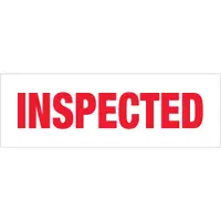 Tape Logic® Pre-Printed Carton Sealing Tape, "Inspected", 2.2 Mil, 3" x 110 yds, Red/White, 6/Case