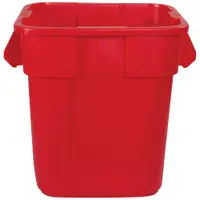 Brute® Square Container, 28 Gallon, 21" x 21" x 22", Red, 1/Each