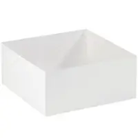 Deluxe Gift Box Bottoms, 14" x 14" x 6", White, 50/Case