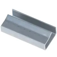 Metal Poly Strapping Seals, Open/Snap On, 5/8', Silver, 1000/Case