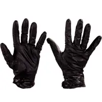 Best® Nighthawk™ Nitrile Gloves, Large, Black, 50/Case
