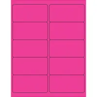 Tape Logic® Removable Rectangle Laser Labels, 4" x 2", Fluorescent Pink, 1000/Case