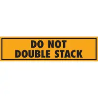 Tape Logic® Labels, "Do Not Double Stack", 2" x 8", Fluorescent Orange, 500/Roll
