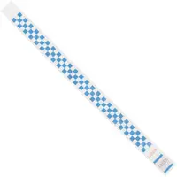 Tyvek® Wristbands, 3/4" x 10", Blue Checkerboard, 500/Case