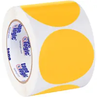 Tape Logic® Inventory Circle Labels, 3", Fluorescent Orange, 500/Roll