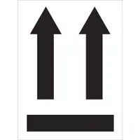 Tape Logic® Labels, (two up arrows over black bar), 3" x 4", Fluorescent Green, 500/Roll