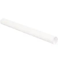Mailing Tubes with Caps, 2 1/2" x 26", White, 34/Case