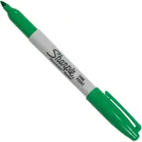 Sharpie® Fine Point Permanent Markers, Green, 12/Case