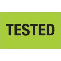 Tape Logic® Labels, "Tested", 3" x 5", Fluorescent Green, 500/Roll