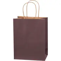 Tinted Shopping Bags, 8" x 4 1/2" x 10 1/4", Brown, 250/Case