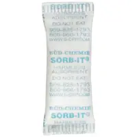 Silica Gel Packet, 7/8" x 1 1/2", White, 5000/Case